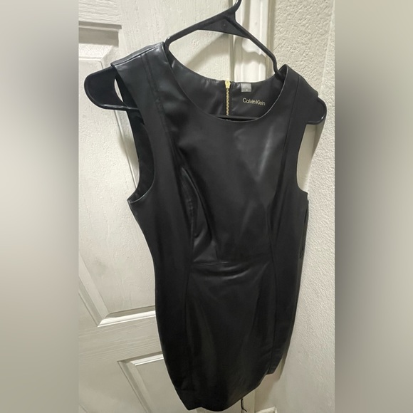 Women’s Calvin Klein faux leather dress size 10 - Picture 1 of 3